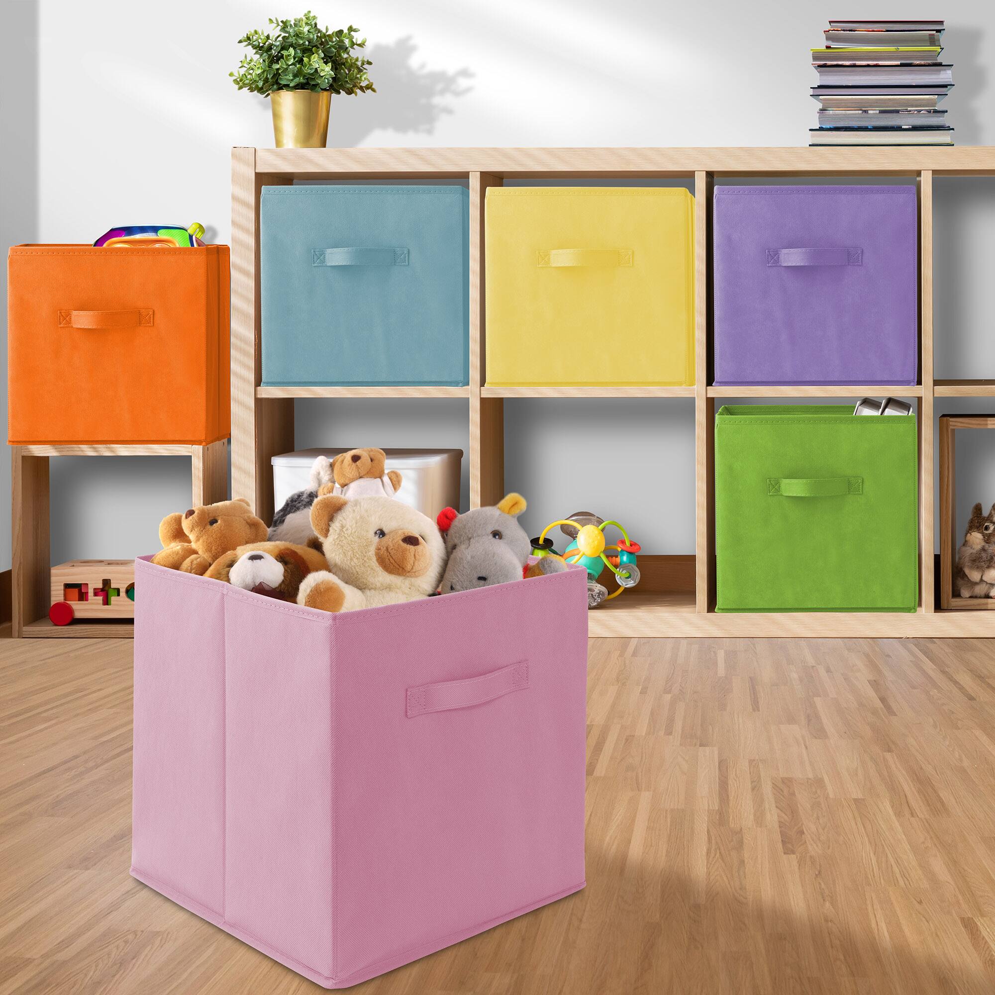 Alt View 4. Casafield - (Set of 12) Collapsible Fabric Cubes - Storage Bins.