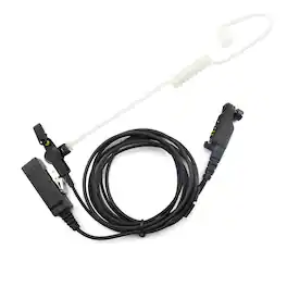 ProMaxPower - 2-Wire Acoustic Tube Earpiece with PTT Mic for Hytera PD602, PD682 & Other Radios - Black