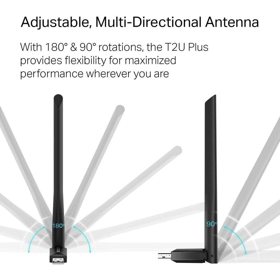Adjustable, Multi-Directional Antenna

With 180° & 90° rotations, the T2U Plus provides flexibility for maximized performance wherever you are