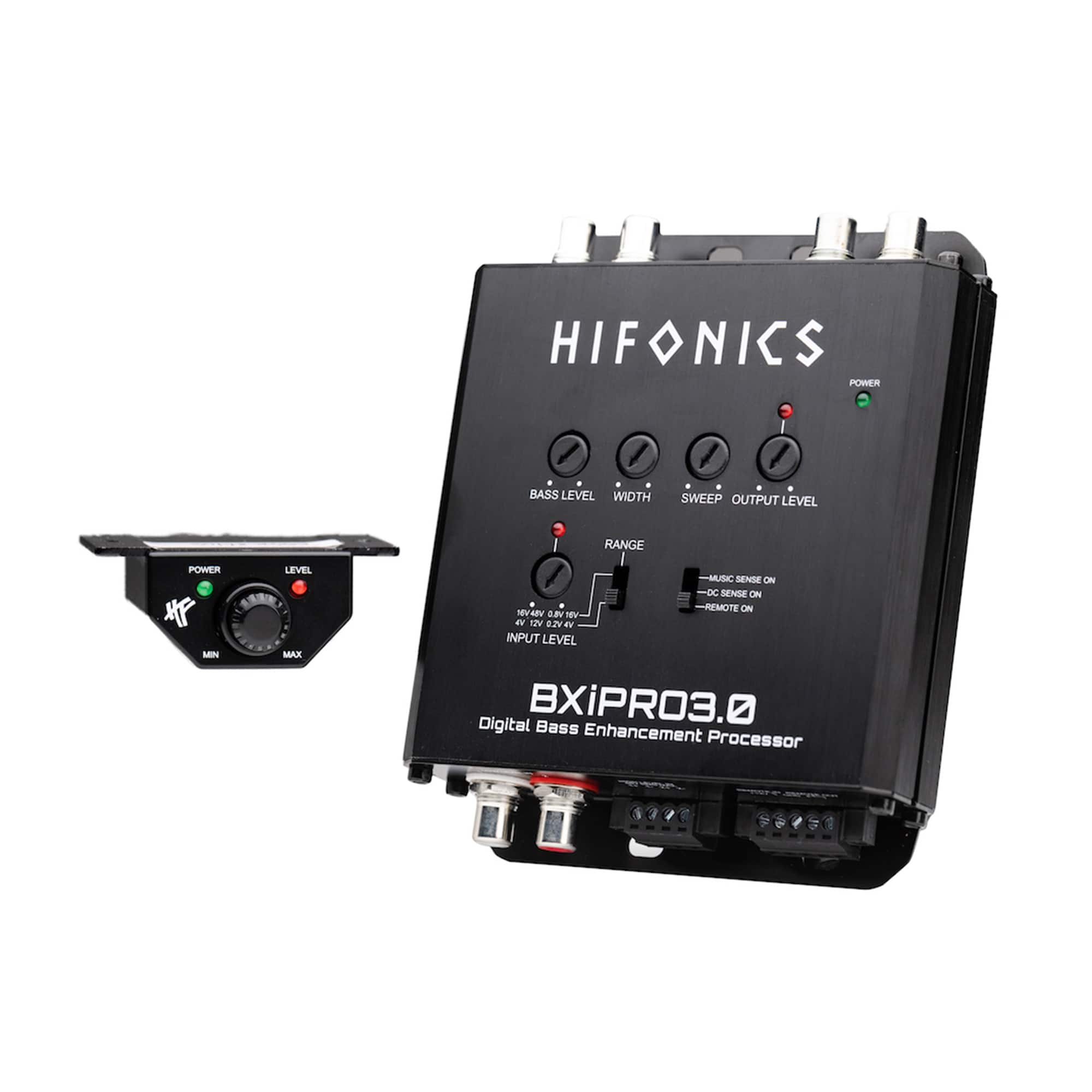 Hifonics - BXIPRO3.0 Bass Enhancer, Digital Processor, Dash Mount Remote Control - Black