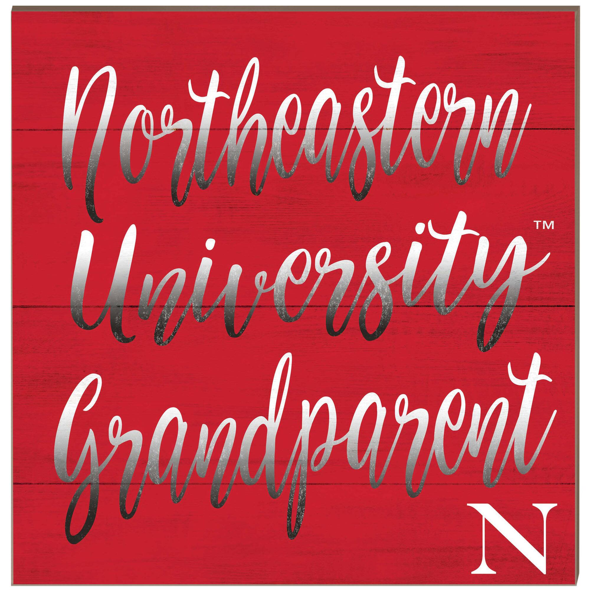 Jardine - Northeastern Huskies 10'' x 10'' Grandparent Plaque - Red