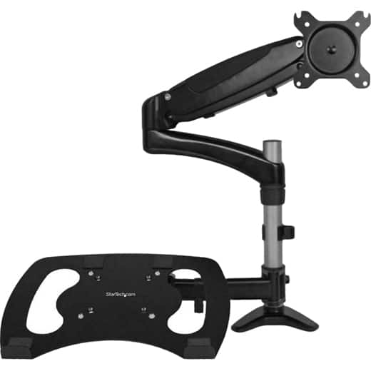 Startech - Single-Monitor Arm - Laptop Stand - One-Touch Height Adjustment - Black