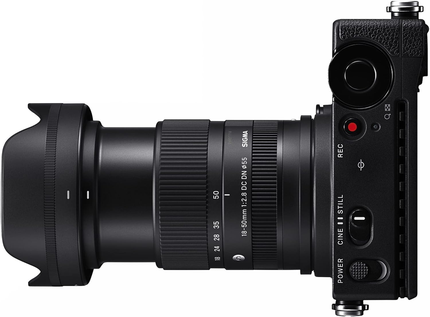50 35 28 24 18 - SIGMA 55 DN DC 1:2.8 18-50mm REC STILL = CINE POWER