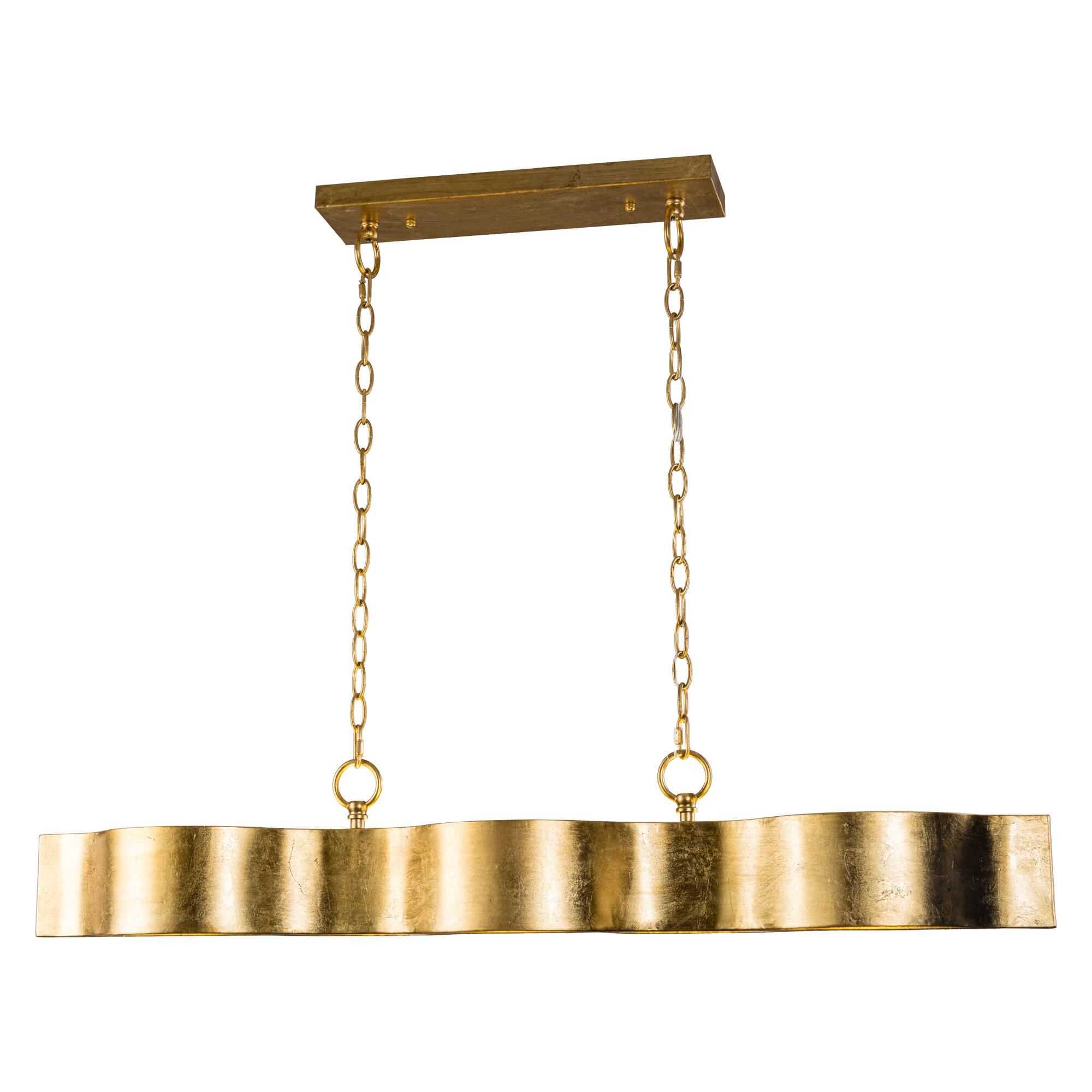 Alt View 1. Parrot Uncle - 39.4 in. 5-Light Antique Gold Hanging Kitchen Island Chandelier Pendant Light - Gold.