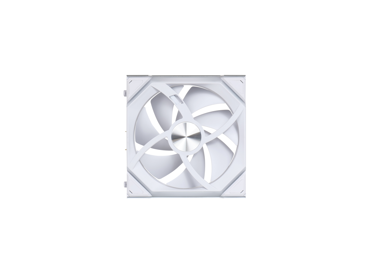 Alt View 2. Lian Li - Lian Li UNI Fan SL Wireless 120mm ARGB Fan - Reverse Blade, 2.4 GHz Wireless, Daisy-Chain - White (12RSL1W1W) - White.