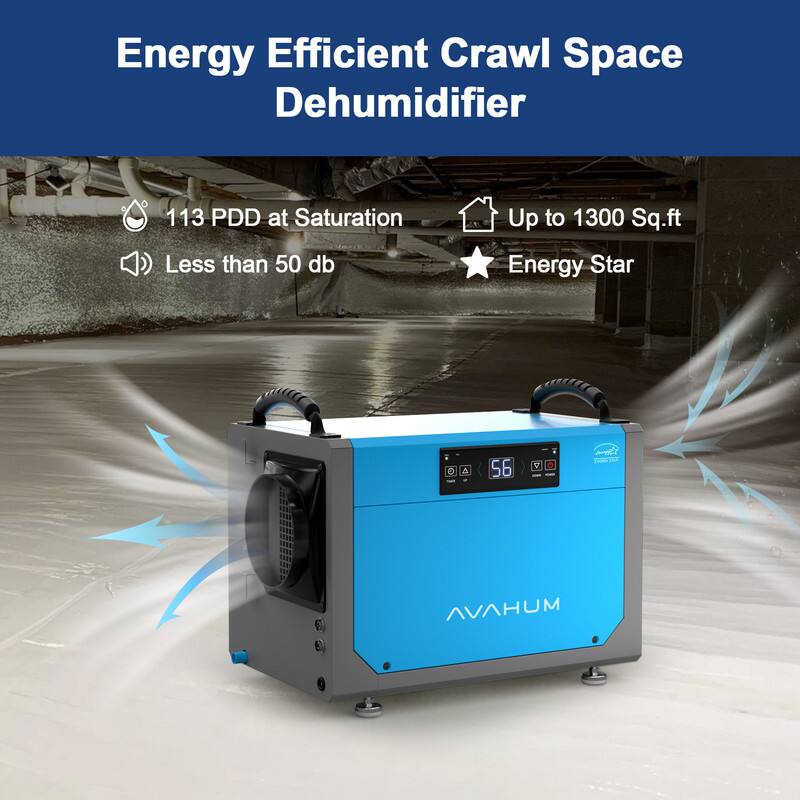 Energy Efficient Crawl Space Dehumidifier

- 113 PDD at Saturation
- Less than 50 db
- Up to 1300 Sq.ft
- Energy Star

AVAHUM
