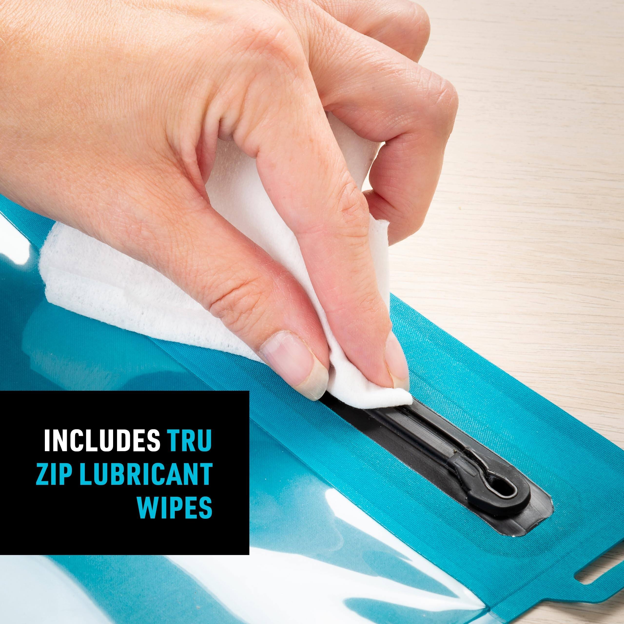 INCLUDES TRU ZIP LUBRICANT WIPES