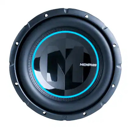 Front. Memphis Car Audio - Memphis PRXL10FT Power Reference 10" 1/2/4 Ohm RGB LED Selectable Impedance Subwoofer - Black/Gray.