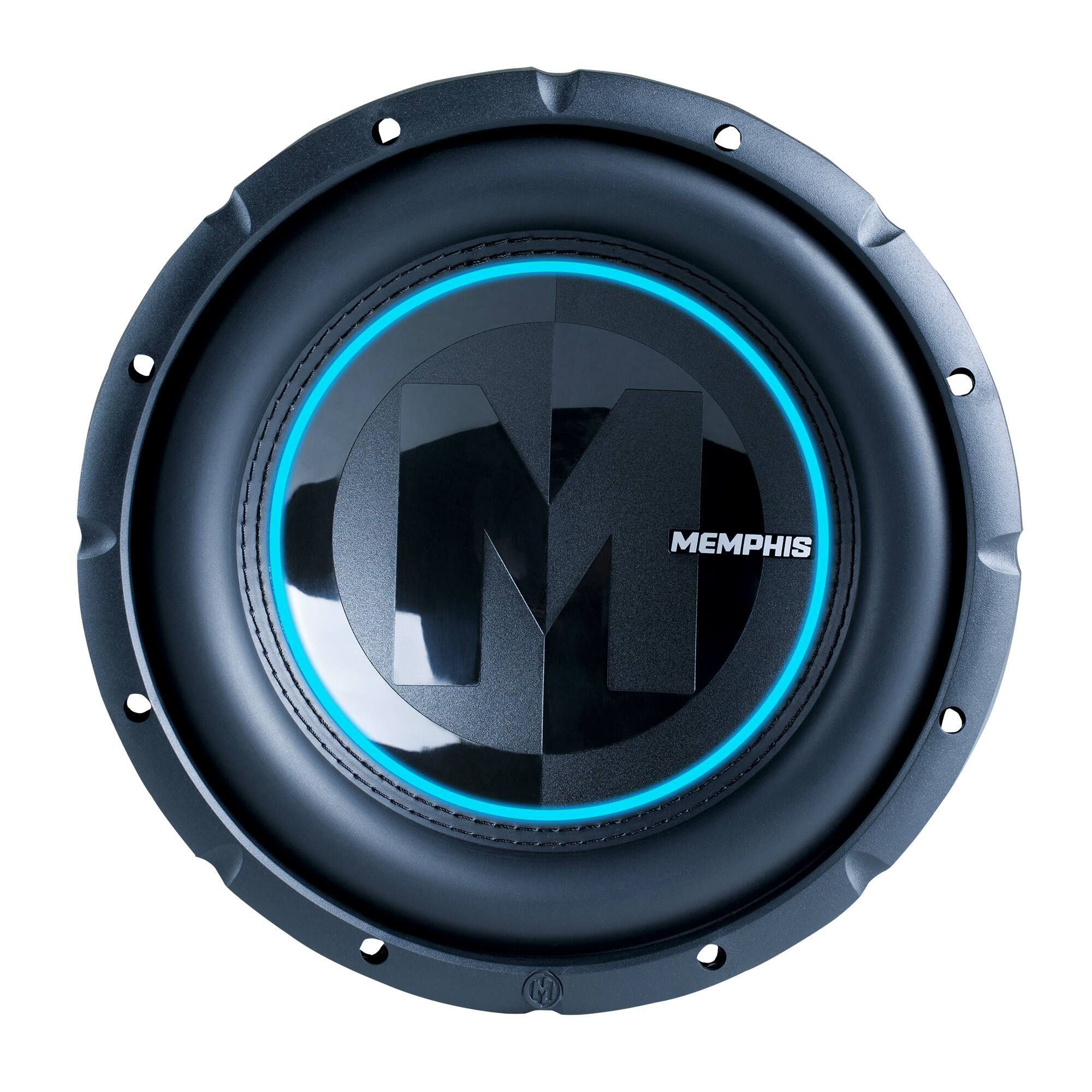 Front. Memphis Car Audio - Memphis PRXL10FT Power Reference 10" 1/2/4 Ohm RGB LED Selectable Impedance Subwoofer - Black/Gray.