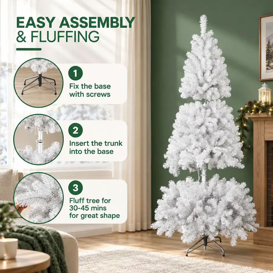 Ram Card Insert RYHNUYNE 5FT Artificial Christmas Tree With 498 Tips and Memory Wire ...