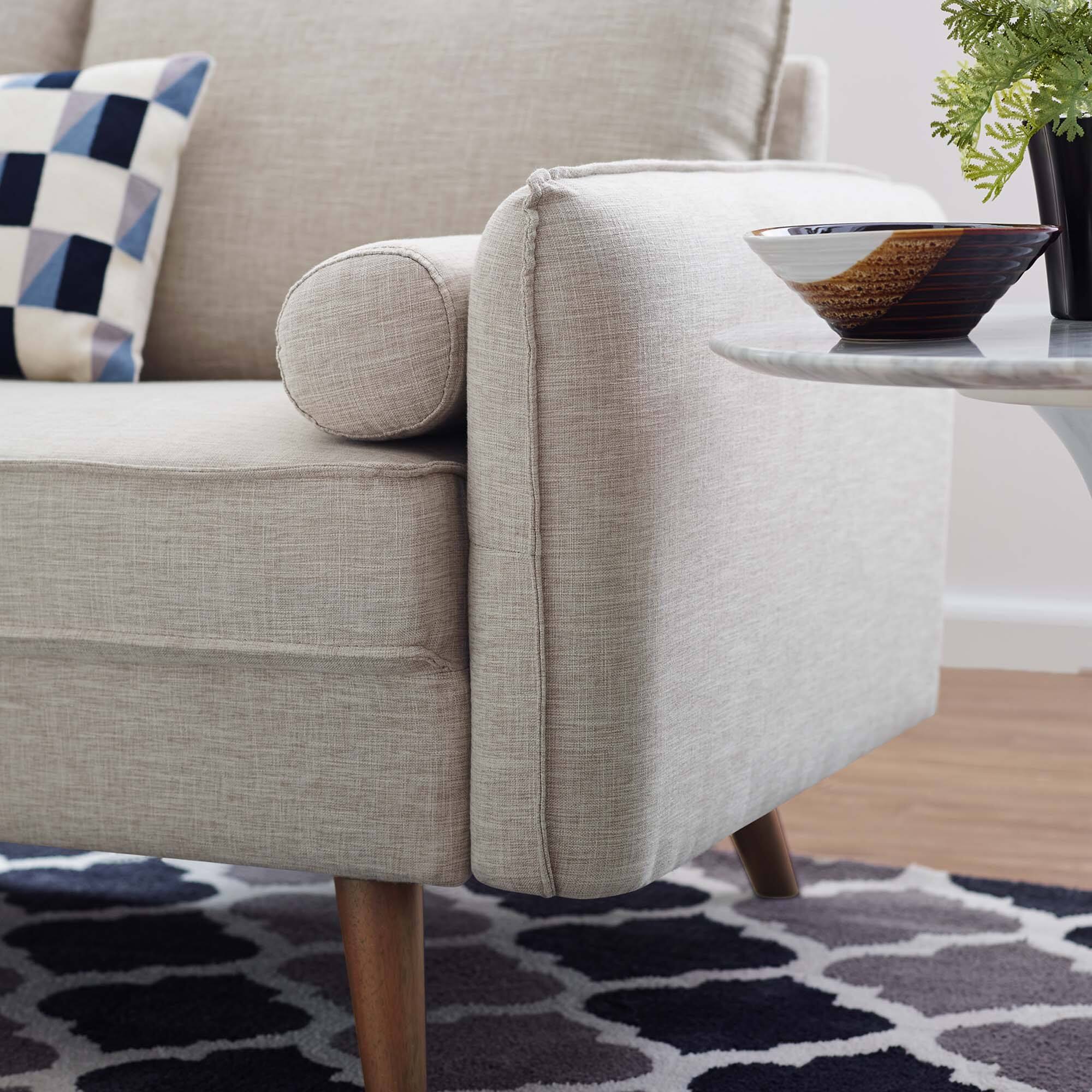 Back. Modway - Revive Upholstered Fabric Loveseat by Modway - Beige.