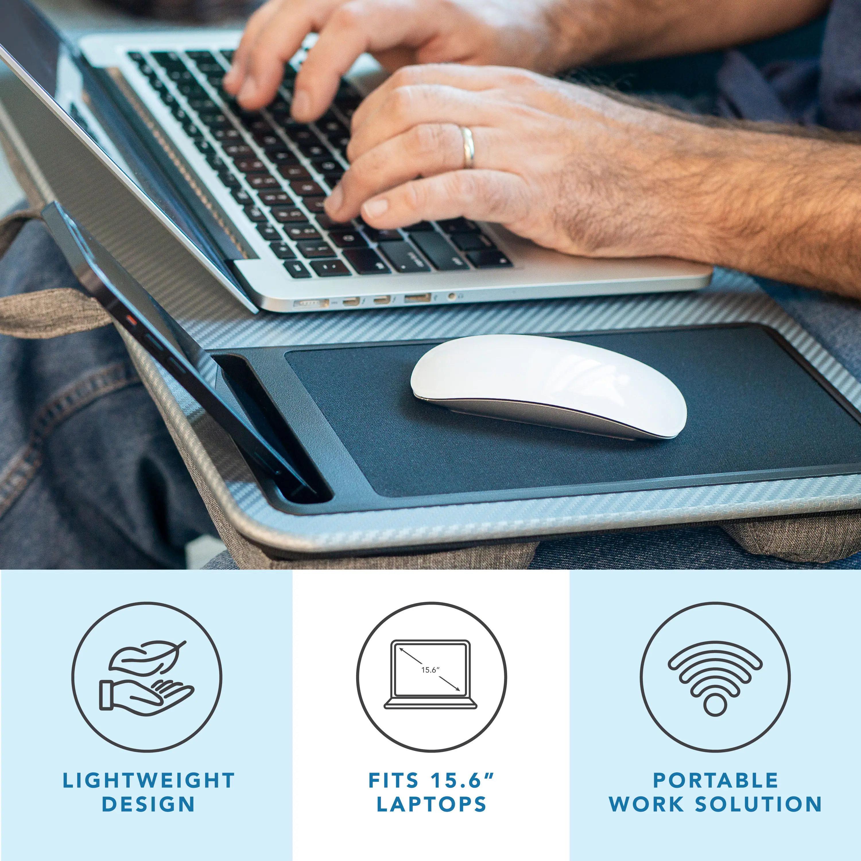 a. 15.4" LIGHTWEIGHT DESIGN FITS 15.6" LAPTOPS PORTABLE WORK SOLUTION