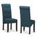 Angle. Simpli Home - Cosmopolitan Deluxe Tufted Parson Chair (Set of 2) - Denim Blue.