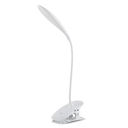 Cluzine - Rechargeable LED Clip-On Desk Lamp, 3 Brightness Levels, Flexible Gooseneck for Home, Office & Dorm