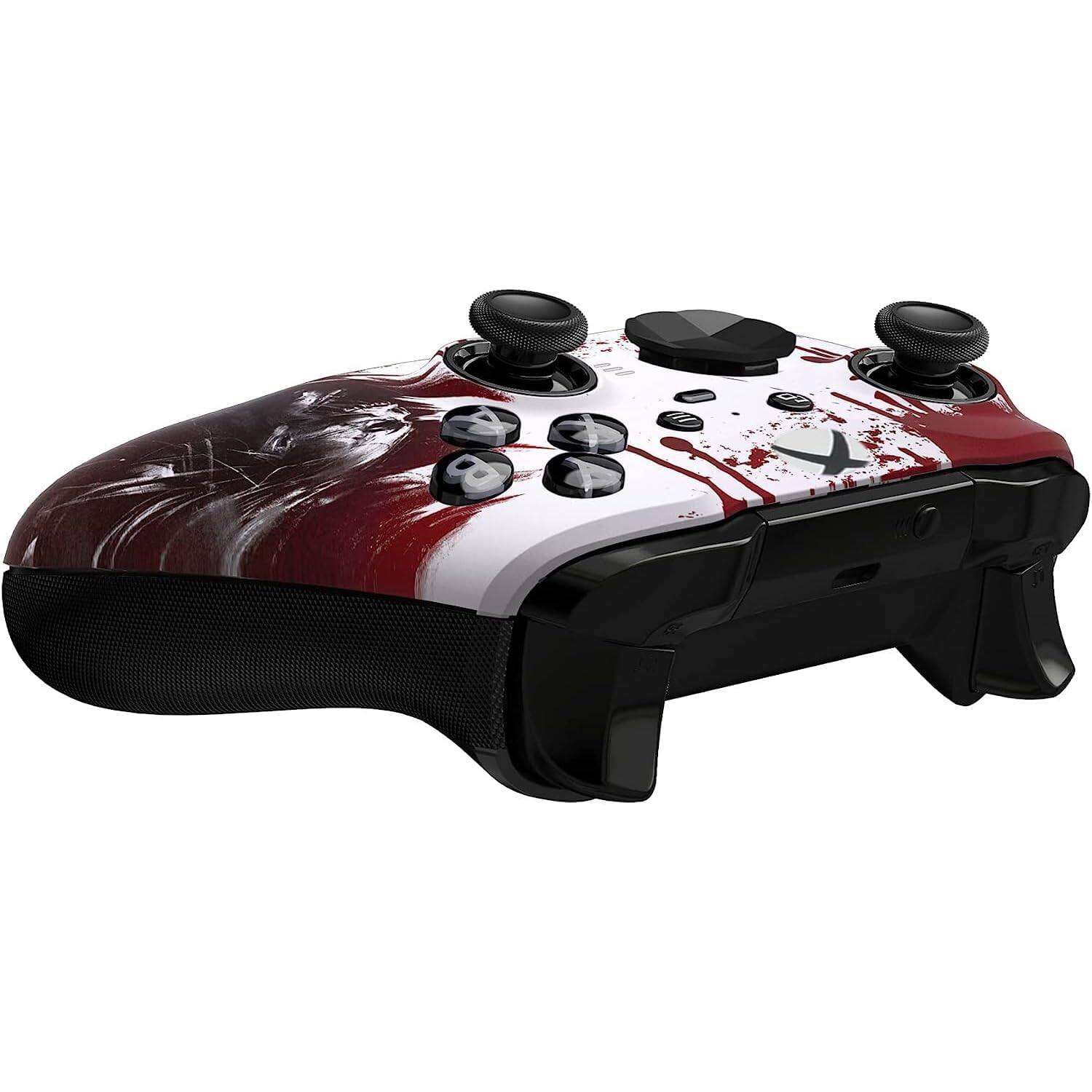 Back. Custom Controllerzz - Custom Elite Series 2 Wireless Controller for Xbox Series X, Xbox Series S, Xbox One - Bloody Zombie.