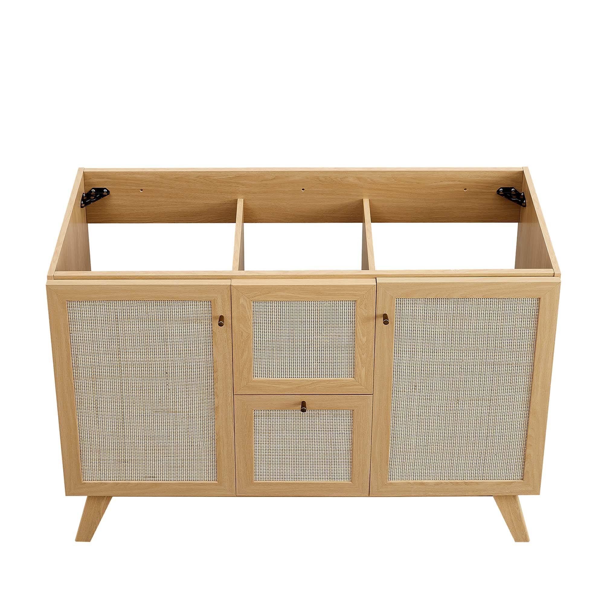 Alt View 9. Modway - Soma Bathroom Vanity with Black Basin Included by Modway - Oak Black.