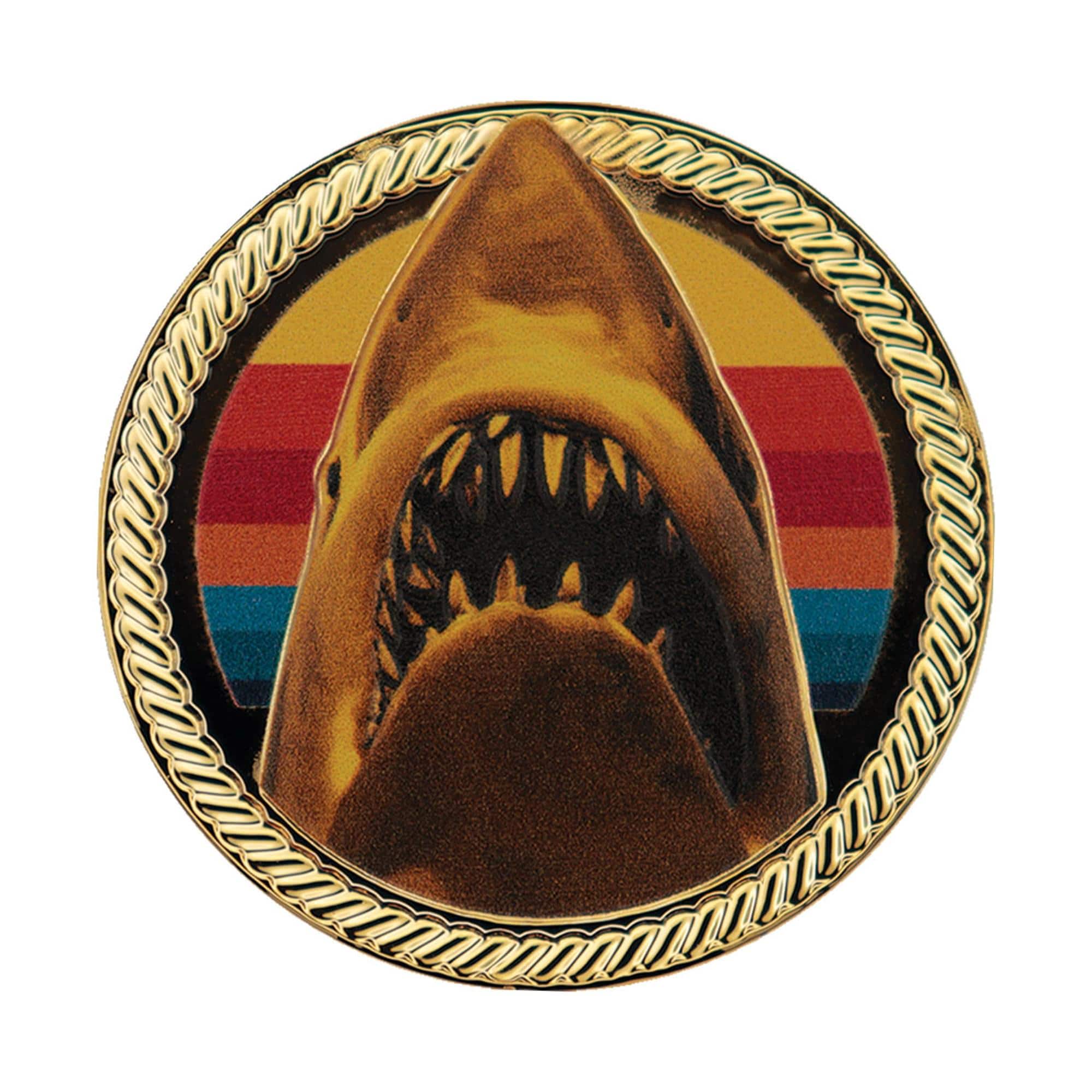 Fanattik - Jaws 50th Anniversary Limited Edition 24K Gold-Plated Collectible Coin - Multi-Colored