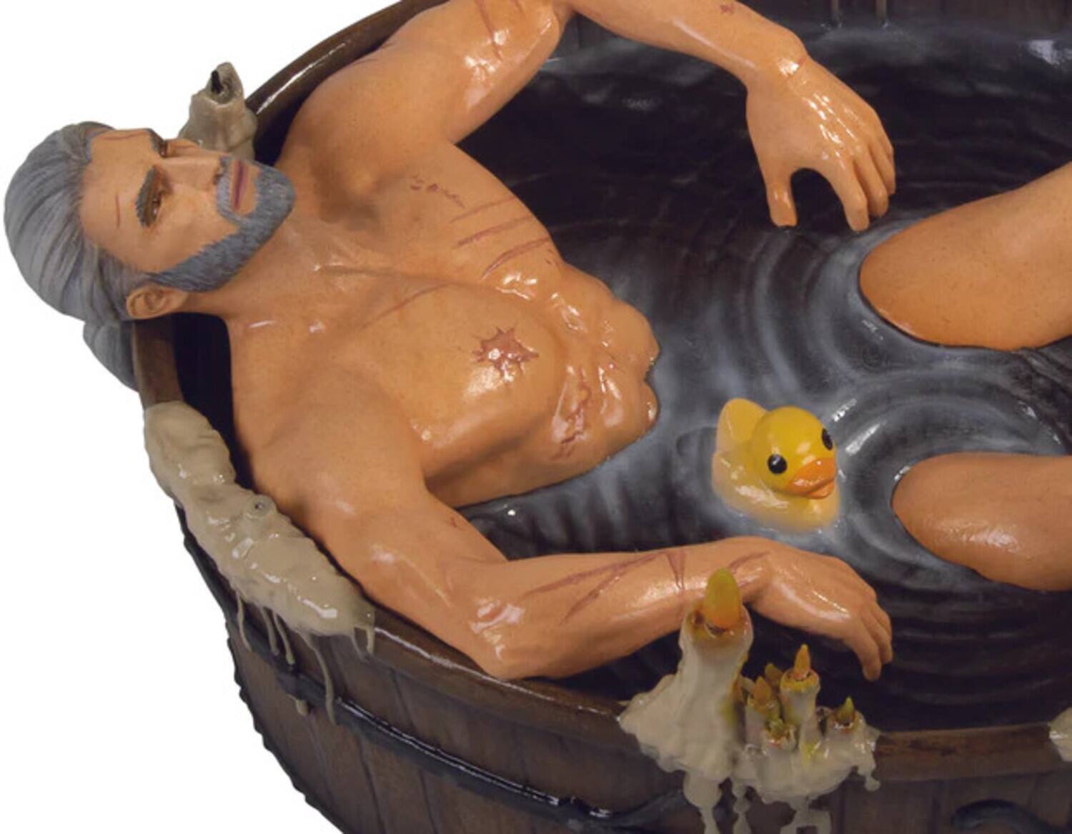 Alt View 3. Dark Horse Comics - Dark Horse - The Witcher 3: Wild Hunt - Geralt in the Bath Statuette   - Collectibles - Multicolor.