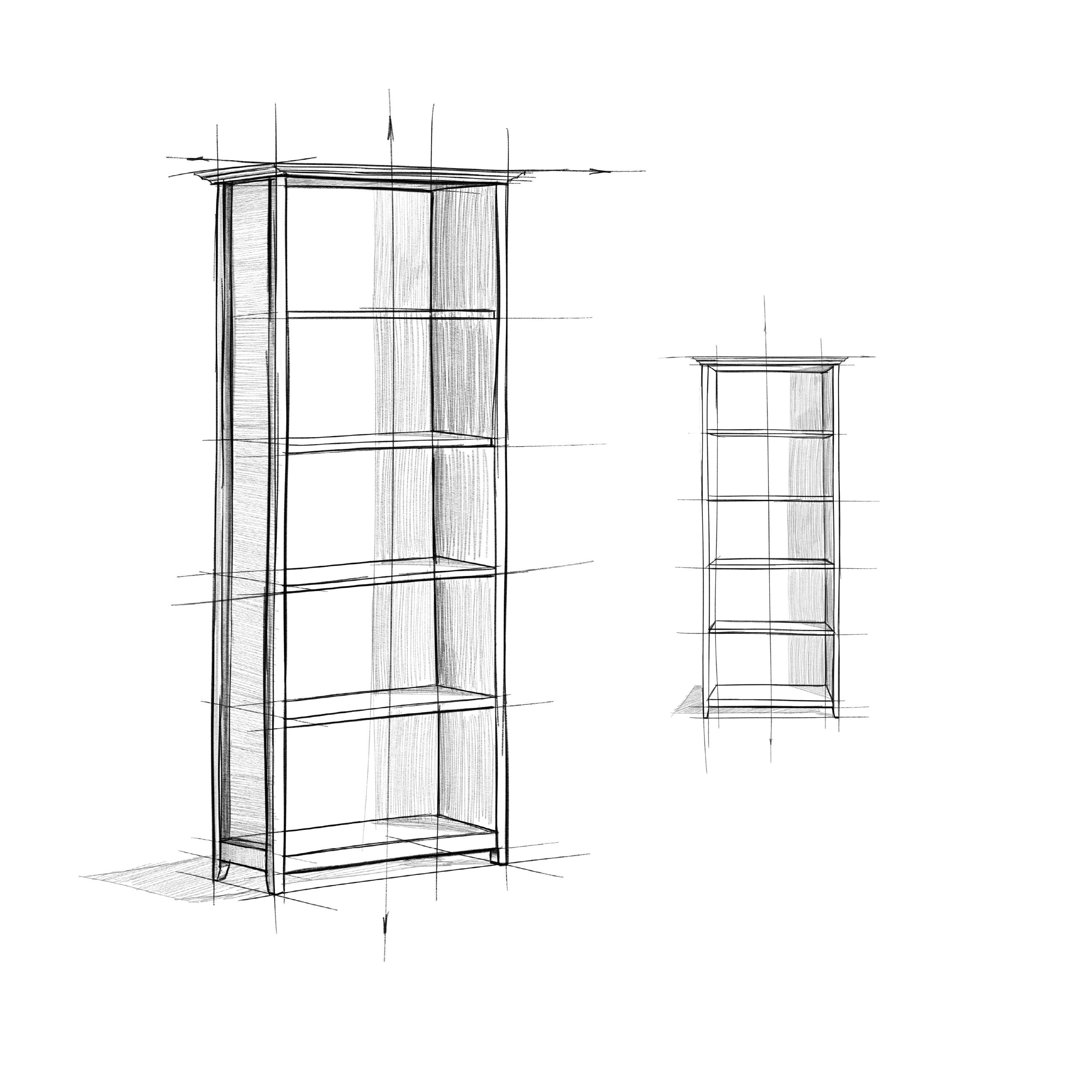 Alt View 15. Simpli Home - Amherst 5 Shelf Bookcase - Hickory Brown.