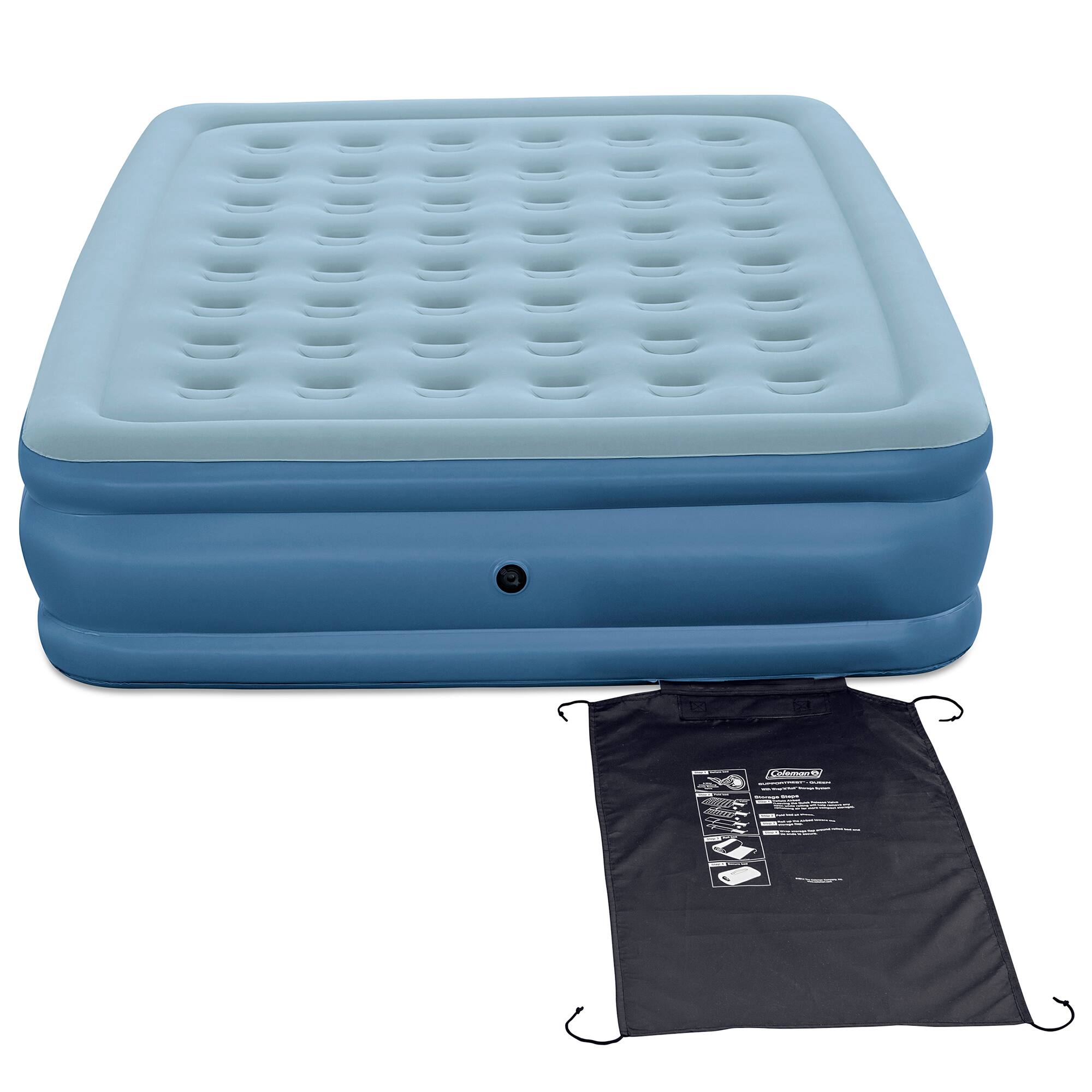 Alt View 1. Bestway - Coleman: 16" SupportRest Plus - Queen & Pump - Blue.
