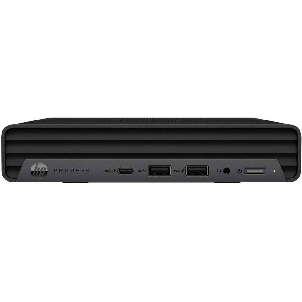 Front. HP - 600-G6 Mini PC Desktop - Intel Core i3-10300T - 8GB DDR4 - Intel UHD Graphics 630 - 256GB SSD - Black.