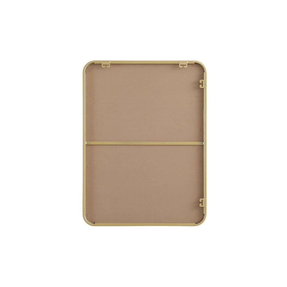 Angle. Elegant Decor - Contour Metal Rectangle Mirror 24x32 in Brass - Brass.