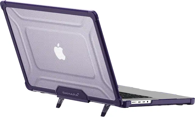 Angle. SaharaCase - Raider ProArmor Case for Apple MacBook Pro 16'' M4 (2024) and M3 (2023) Laptops - Purple Orchid.