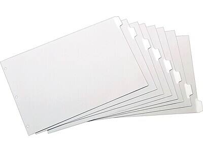 Alt View 1. Cardinal - Write & Erase Paper Dividers, 8-Tab - White.