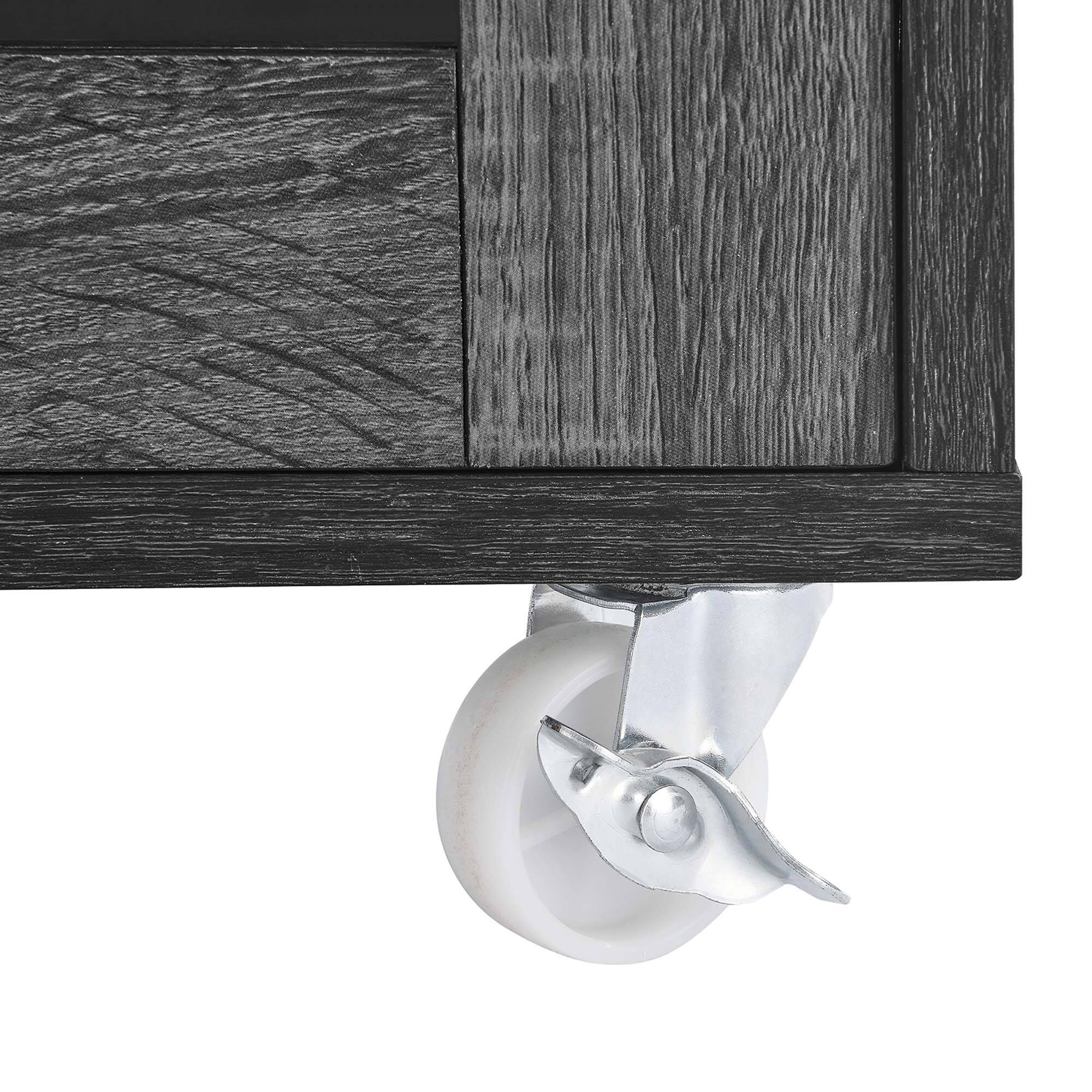 Alt View 8. Modway - Culinary Kitchen Cart With Towel Bar by Modway - Charcoal Natural.