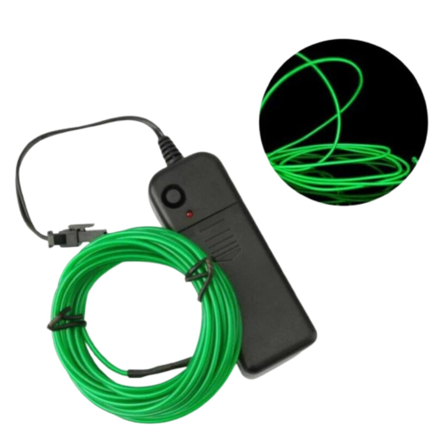 Angle. Home Collection - 9.84Ft Battery Powered Neon LED EL Wire String Light Green - Green.