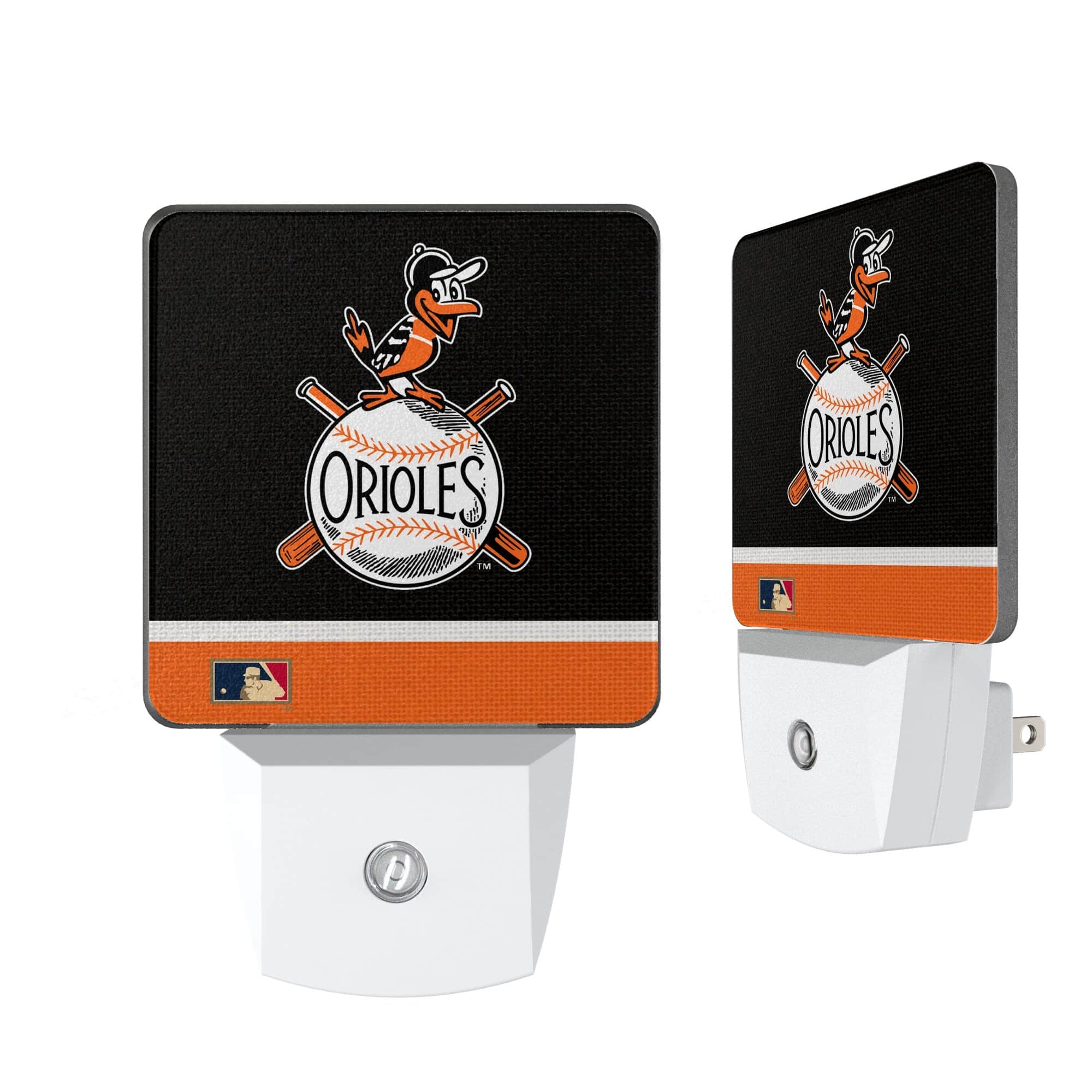 Keyscaper - Baltimore Orioles Stripe Design Nightlight 2-Pack - Multicolor