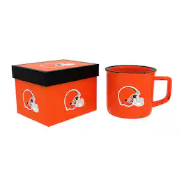 Evergreen Enterprises - Cleveland Browns 14oz. Ceramic Camp Cup with Gift Box - Multicolor
