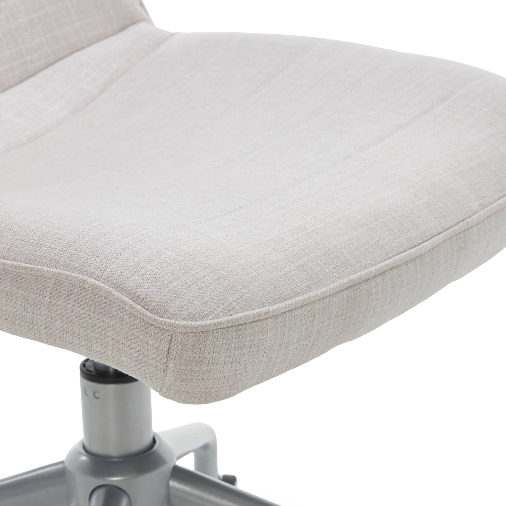 Alt View 1. Elle Decor - Home Office Desk Chair with Lumbar Support Soft Fabric Conference Reception Chair with Adjustable Height & Tilt Swivels - French Ivory.