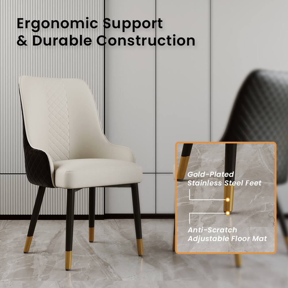 Ergonomic Support & Durable Construction

Gold-Plated Stainless Steel Feet

Anti-Scratch Adjustable Floor Mat