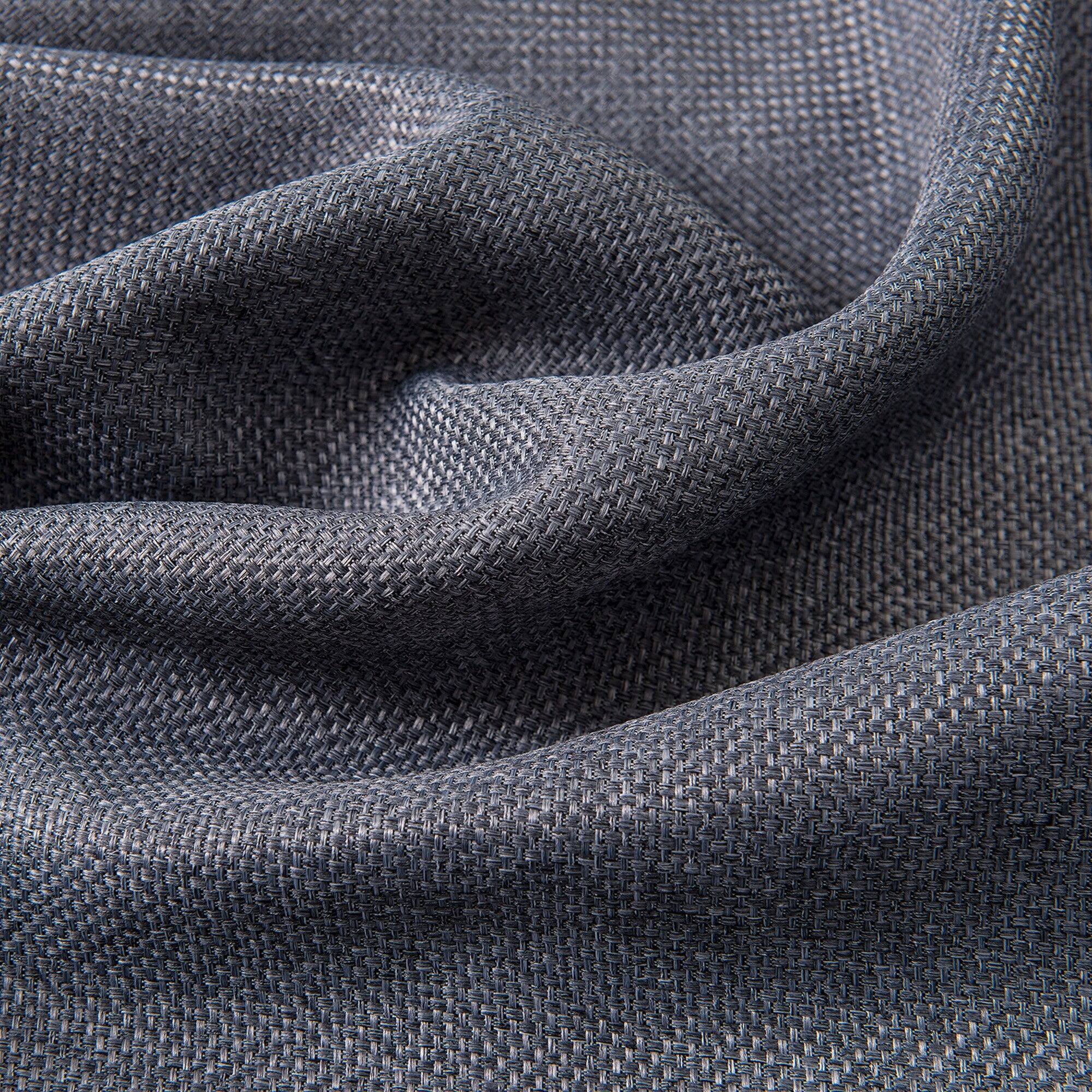 Alt View 1. Olivia Gray - Olivia Gray Lucas Charcoal Jacquard Blackout Grommet Curtain Panel - Charcoal.