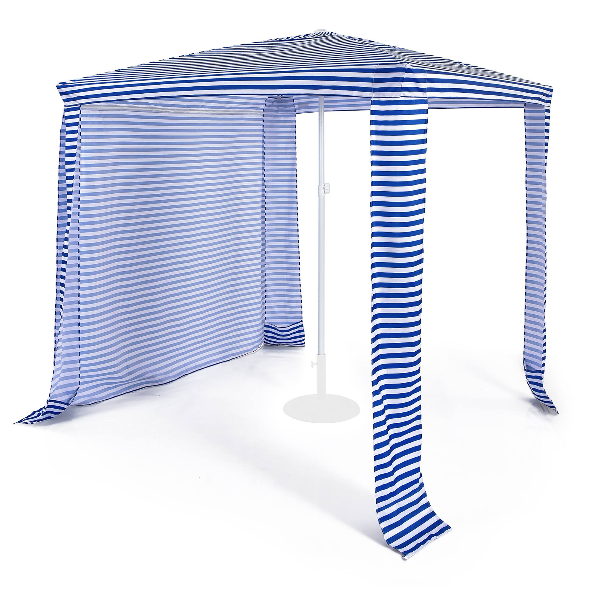 Alt View 17. Costway - 6.6' x 6.6' Foldable Beach Cabana Easy-Setup Beach Canopy with Carry Bag - Navy.