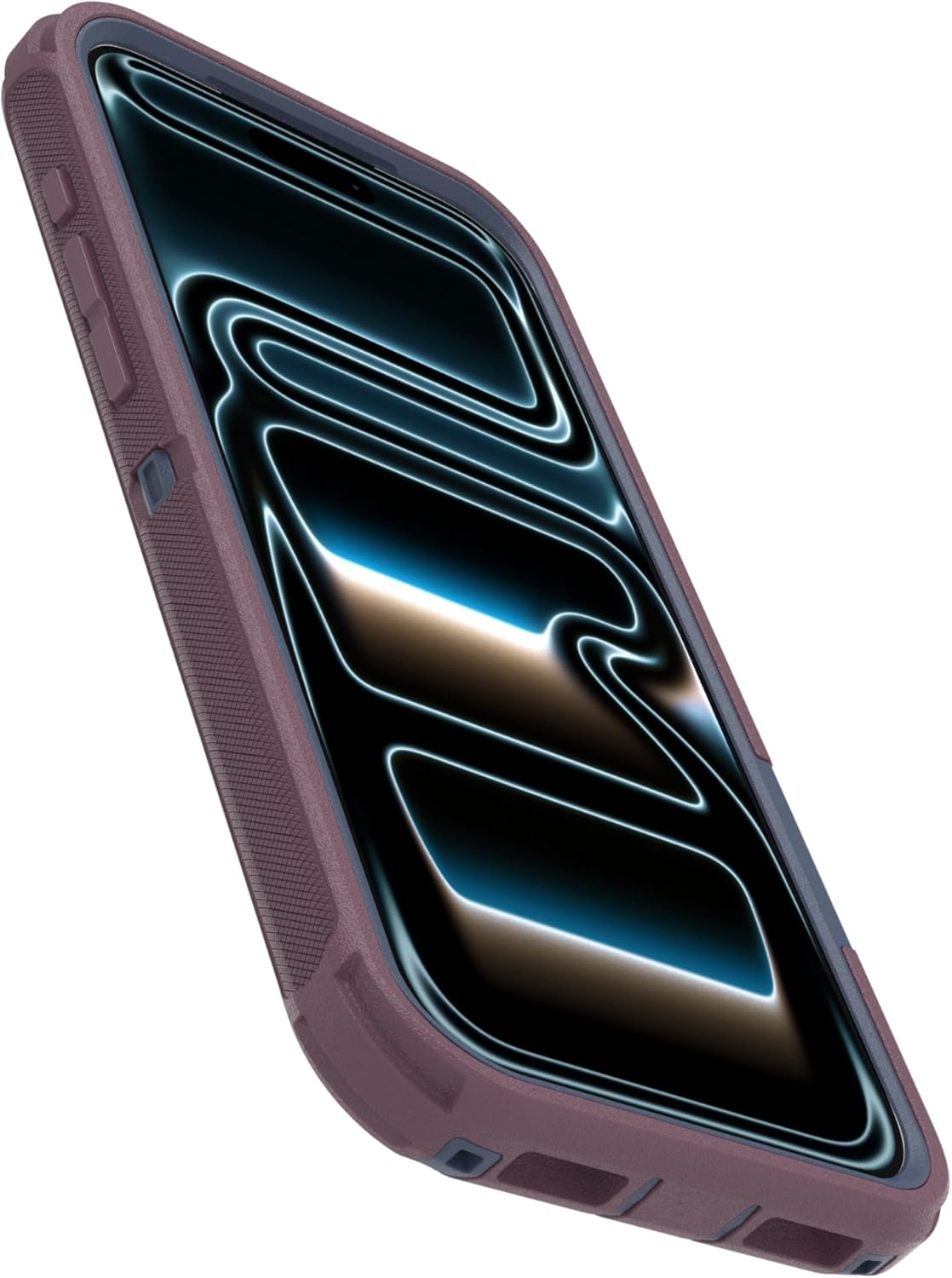 Back. OtterBox - OtterBox - Defender Series Pro Hard Shell for Apple iPhone 17 Pro - Tulipwood Glow (Purple & Blue).