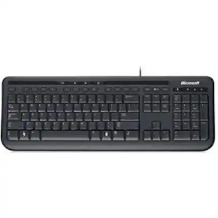 Front. Incase - Microsoft Wired Keyboard 600 - USB - Black - English - Black.