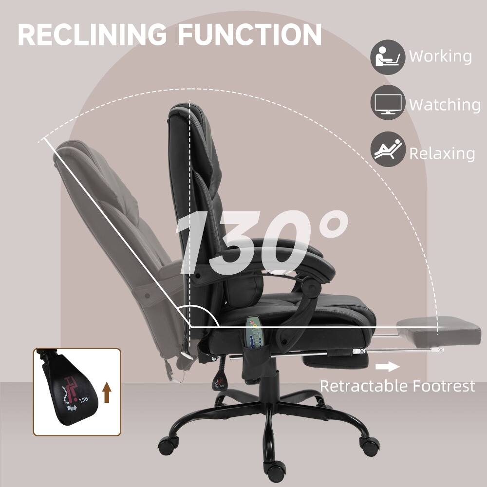 RECLINING FUNCTION

Working  
Watching  
Relaxing

130°

Retractable Footrest
