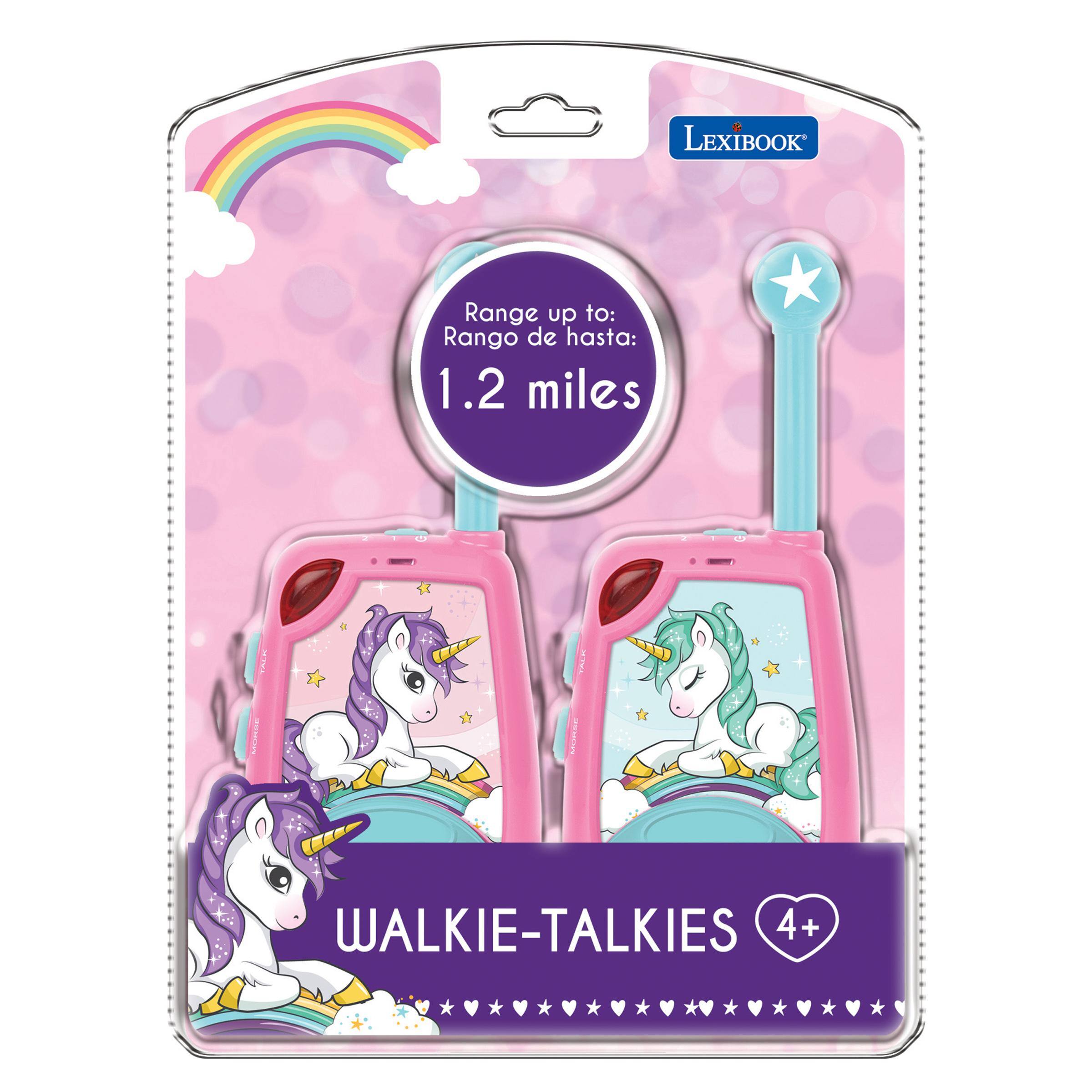LEXIBOOK  
Range up to: Rango de hasta: 1.2 miles  
WALKIE-TALKIES 4+