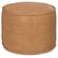 Angle. Simpli Home - Brody 20 Inch Round Pouf - Distressed Brown.
