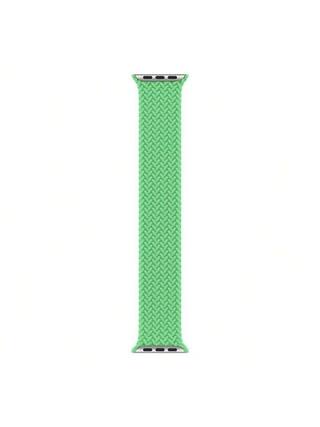 Front. Apple - Watch Braided Solo Loop 45mm - Size 9 - Green.