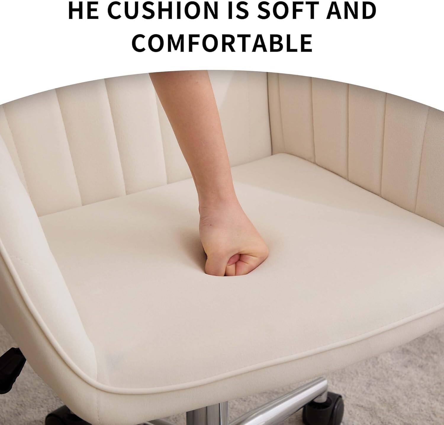 The cushion is soft and comfortable.