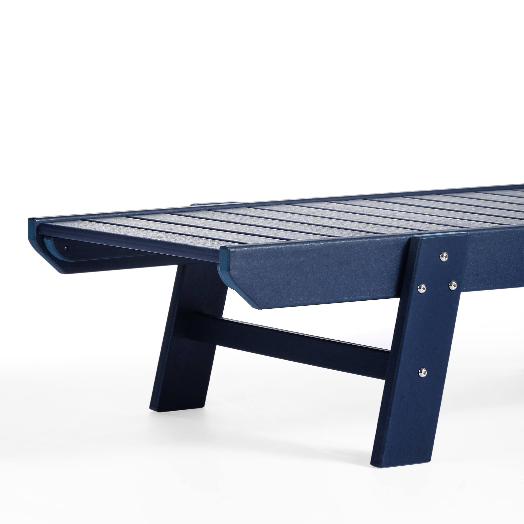 Alt View 4. WestinTrends - WestinTrends Malibu Poly Reclining Chaise Lounge - Navy Blue.