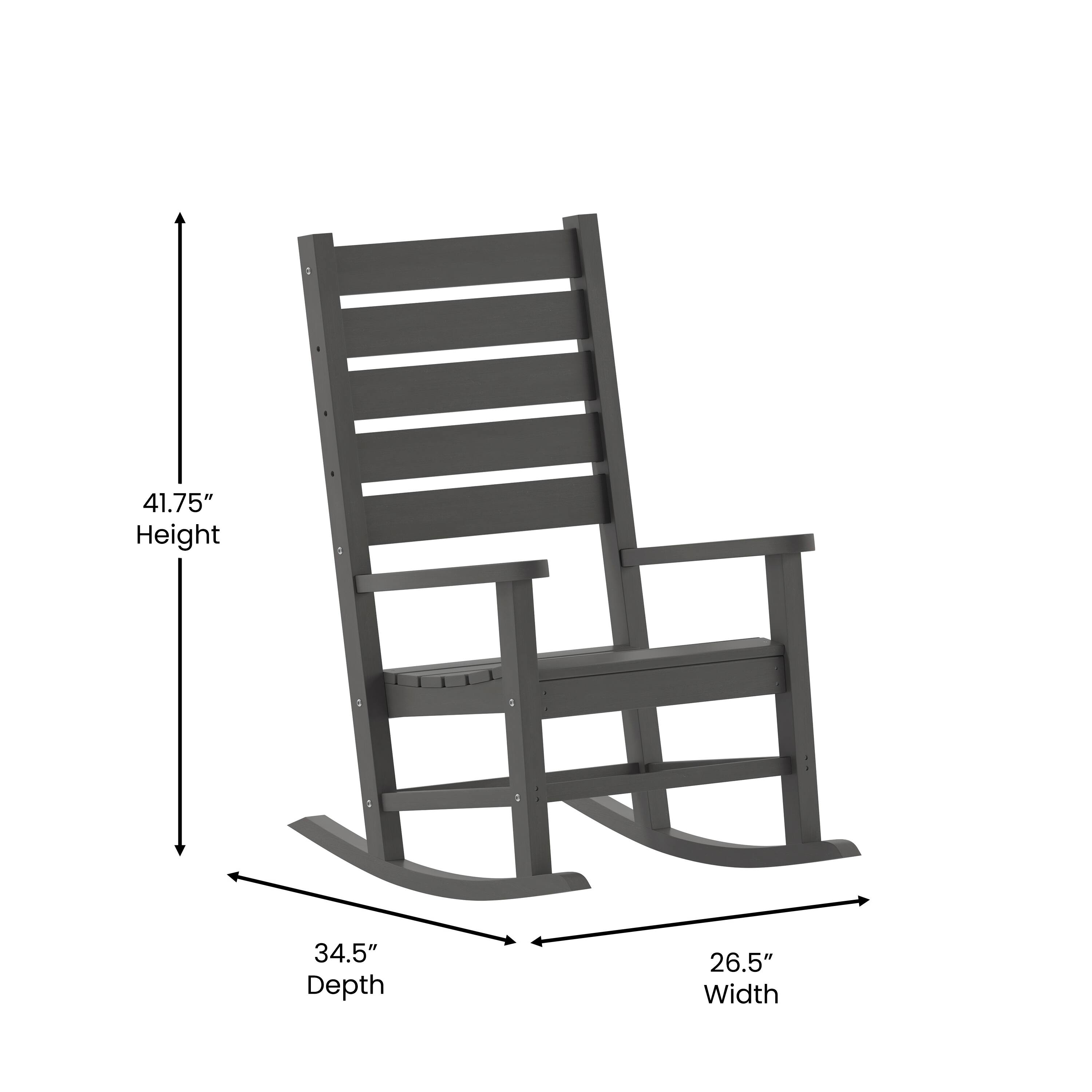 41.75" Height  
34.5" Depth  
26.5" Width