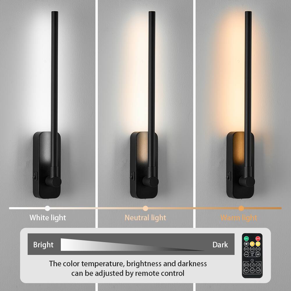 White light  
Neutral light  
Warm light  

Brightness and darkness can be adjusted by remote control  

The color temperature, brightness and darkness can be adjusted by remote control