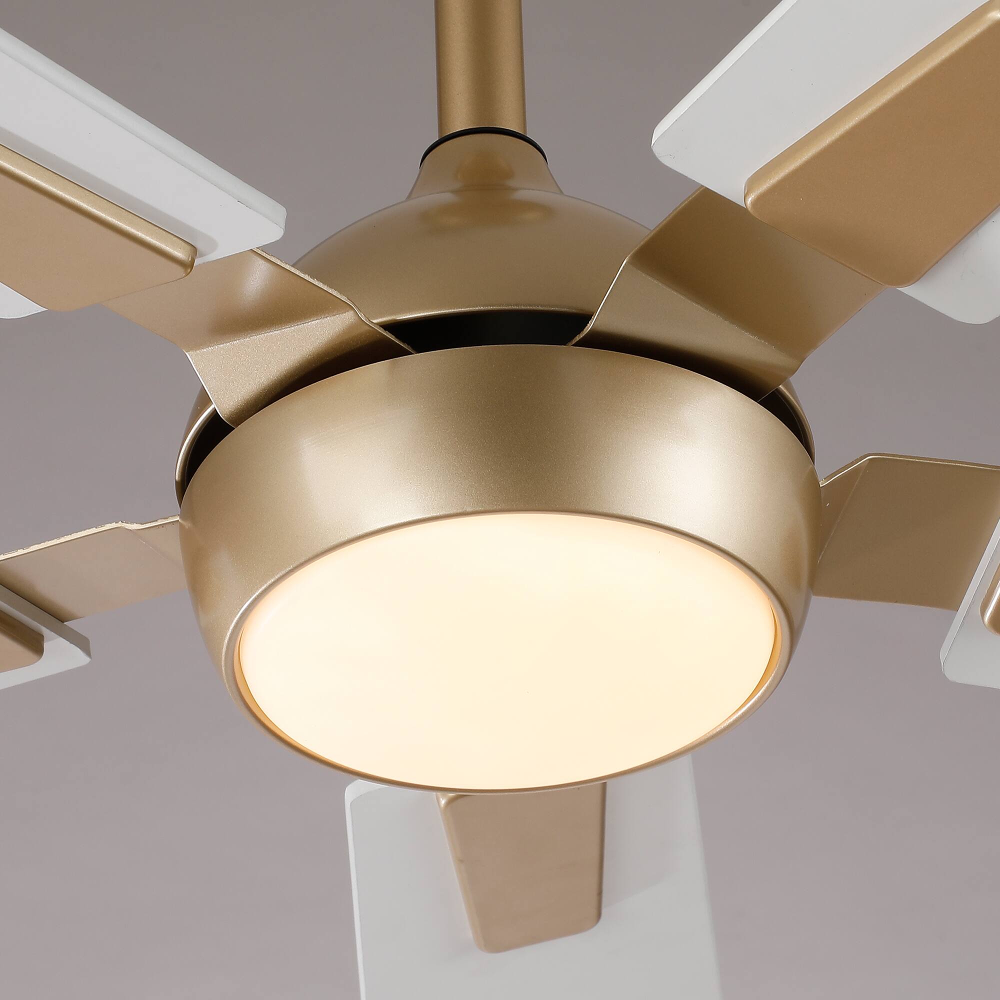 Alt View 7. Vaczon - Vaczon 52" Modern Smart Gold Ceiling Fan with LED Light and Remote, APP Control - Gold.