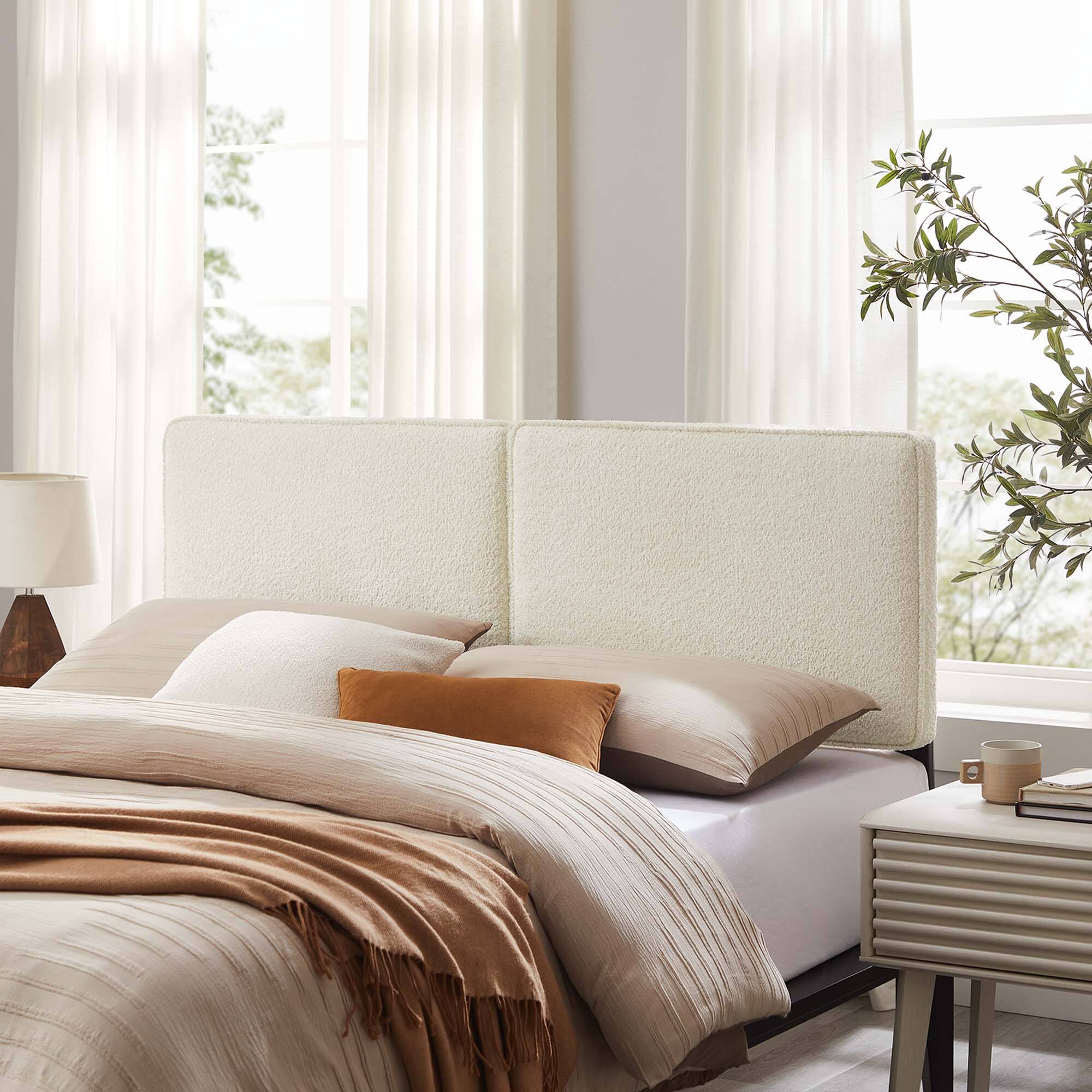 Alt View 3. Modway - Lindee Boucle Fabric Full Headboard by Modway - Yellow.