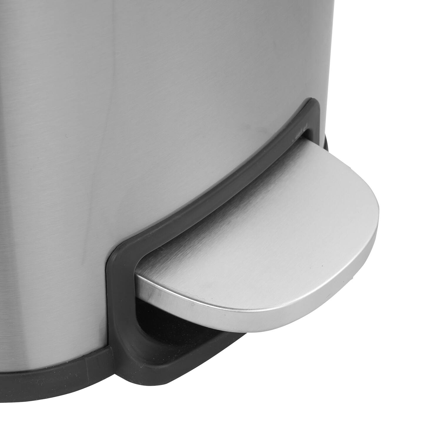 Back. Innovaze - 13 Gal./50 Liter Slim Stainless Steel Step-on Trash Can for Kitchen - Sliver.