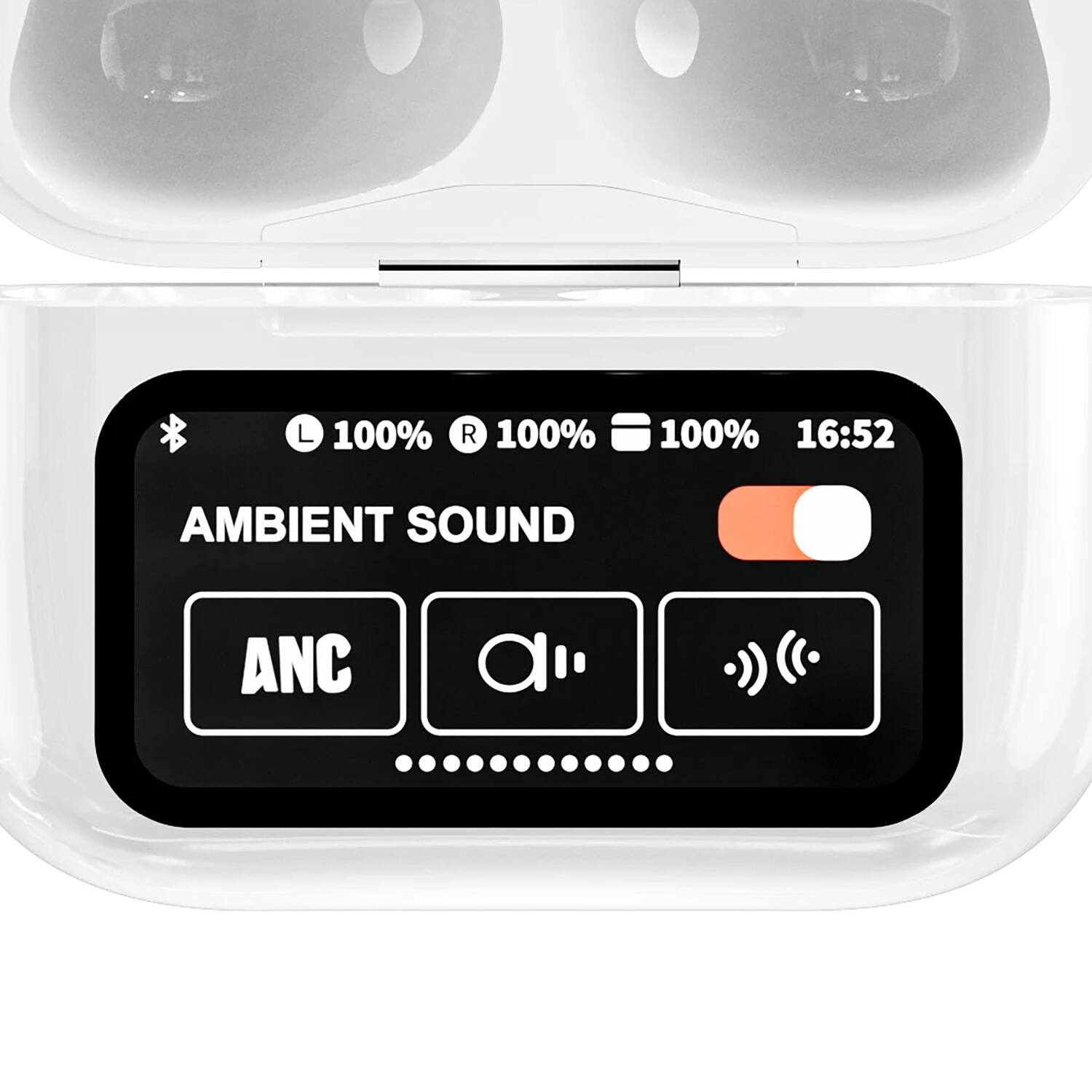 L 100% R 100% 100% 16:52 AMBIENT SOUND ANC